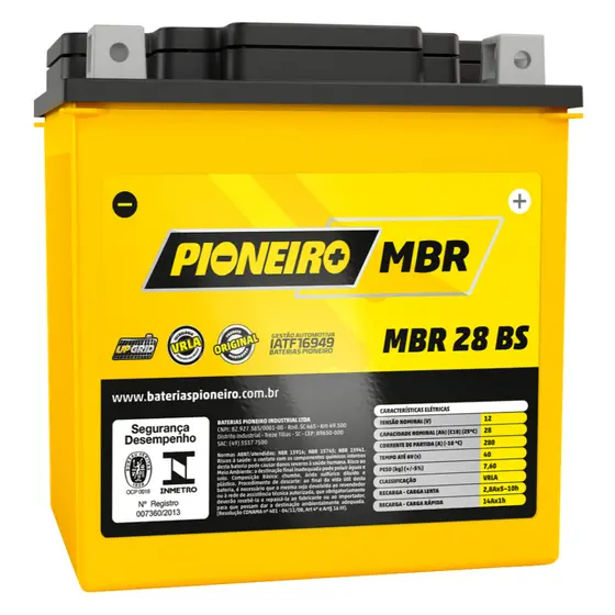 Bateria Jetski Pioneiro Mbr 28 Bs 12v 28ah