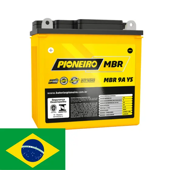Bateria Moto Agm/vrla Pioneiro Mbr 9a Ys 12v 9ah