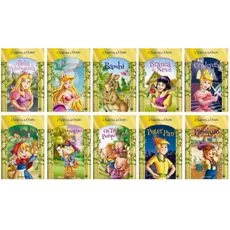 Kit Livro Infantil Historias Clássicos De Ouro 10 Histórias Cinderela, Peter Pan, Branca De Neve, Pinóquio, Ilustradas
