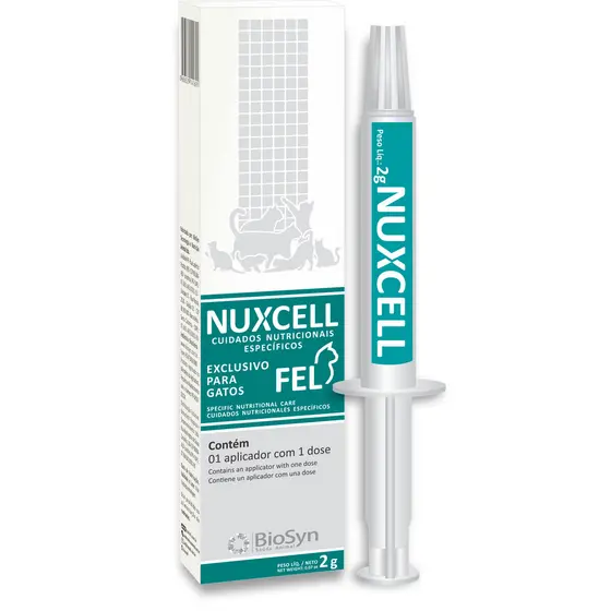 Nuxcell Suplemento Vitamínico Cães Gatos 1un 2g Biosyn Fel Plus Neo Pufa Move Pulse