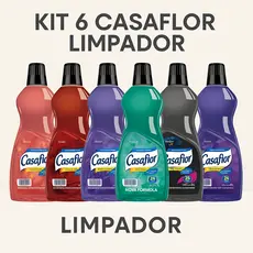 Kit 6 Limpadores Perfumados Casaflor 1L – Limpeza e Perfume Duradouro