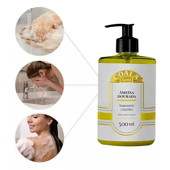 Sabonete Líquido Mãos, Corpo e Rosto Ameixa Dourada 500ml - Coala Essências
