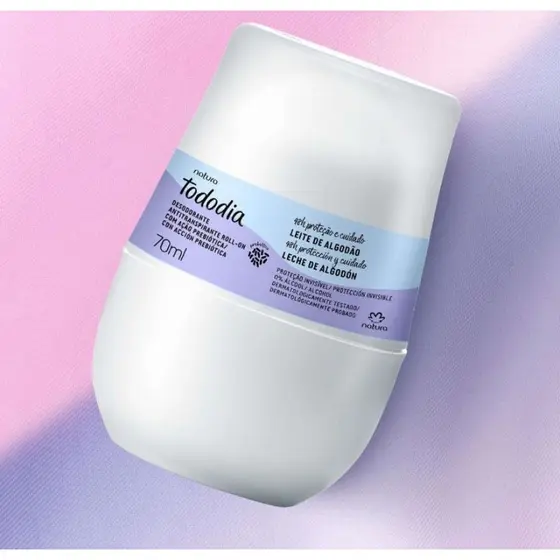 Desodorante Antitranspirante Roll-on Tododia Leite de Algodão 70ml