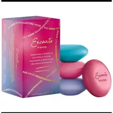 sabonete Avon Encanto caixa c/ 4 sabonetes em barra de 80g