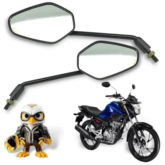 Par Retrovisor Triumph Tiger 1200 Rosca Honda Lente Convexa