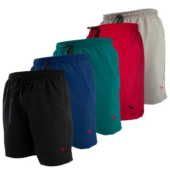 Kit Shorts Tactel Masculino Academia Tactel Adulto Masculina Promoção Fitness Bermuda Elastano Moda Praia com Elastano Masculino