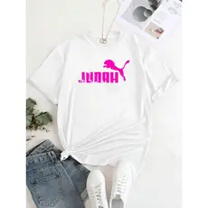 Camiseta Tshirt Feminina Judah Lion 100% Algodão Casual Confortável Envio Rápido Estampa Rosa