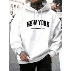 Moletom Masculino New York Blusa de Frio Casaco Flanelado Algodao Inverno