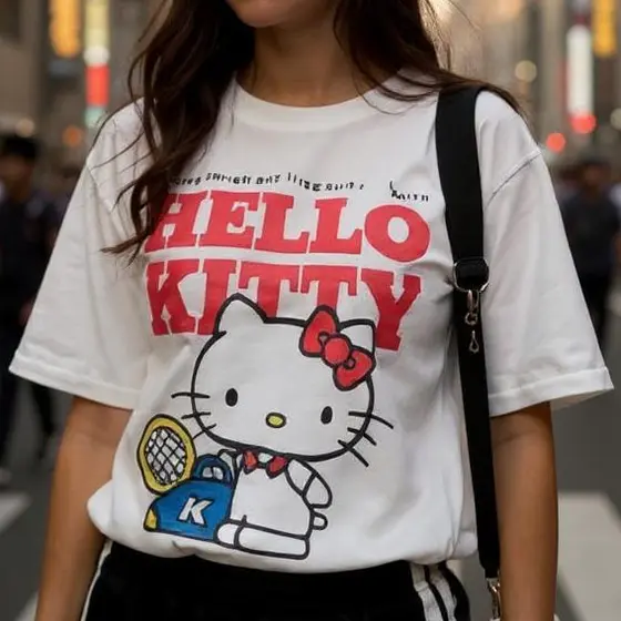 CAMISETA T-SHIRT FEMININA 100% ALGODÃO HELLO KITTY TÊNDENCIA MODA FEMININA