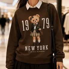 Moletom Feminino Estampado Urso Vintage 1979 --Philklen