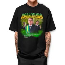 Camiseta Masculina Presidente Bolsonaro Malha Premium 30.1 Unissex Politica