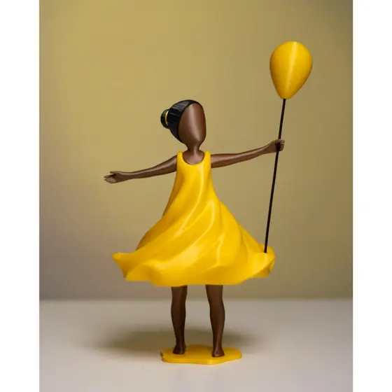 Escultura A Menina E O Balão Decoração Moderna Minimalista | Vieco 3D