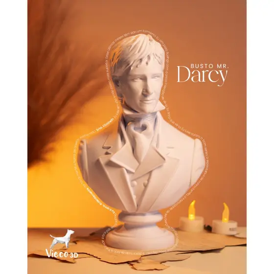 Busto Mr. Darcy | Orgulho e Preconceito | TAMANHO GRANDE | Vieco 3D Store