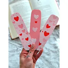 Marcador de Páginas - Corações | 3 Unidades | Para Amantes De Livros | Vieco 3D