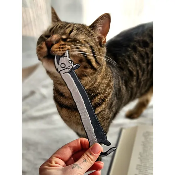 Marcador de Páginas - Gato Zumbi | 1 Unidade | Para Amantes De Livros | Vieco 3D
