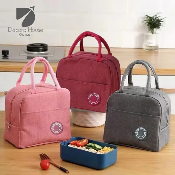 Bolsa Térmica Fitness Marmita Academia Impermeável com Zíper