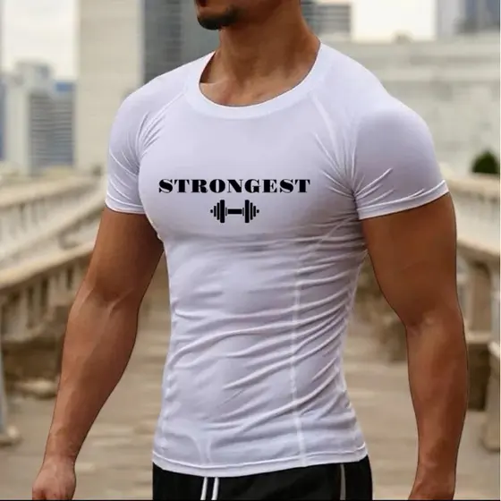 camisa stronger compressão academia treino passeio