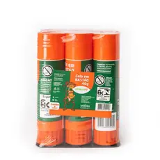 COLA EM BASTÃO ESCOLAR ESCRITORIO 40G KIT 6 UNIDADES - LEONORA