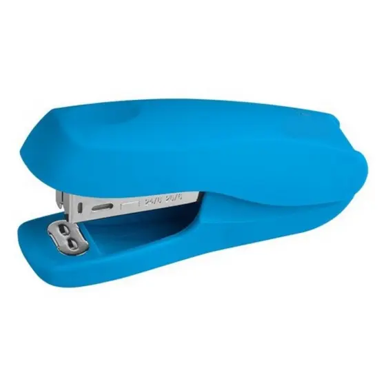 GRAMPEADOR PLASTICO PARA 20FLS BASE 12CM AZUL NEON WINCY
