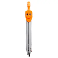 COMPASSO ESCOLAR METALICO LARANJA COM ESTOJO PLÁSTICO LEONORA