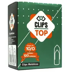 CLIPS METALICOS PRENDEDOR PARA PAPEL N° 10/0 CX GRANDE 120 UN - TOP