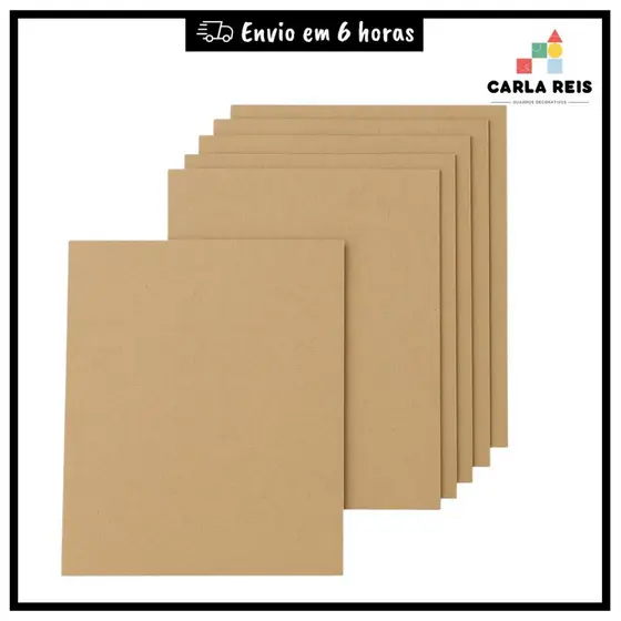 Placa Mdf Cru 90x60 Chapas 2,5mm kit para Artesanato Quadros Decorativos Corte a Laser