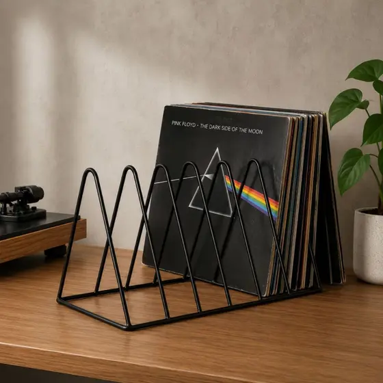 SUPORTE DE DISCO DE VINIL ORGANIZADOR DE PASTAS ARAMADO