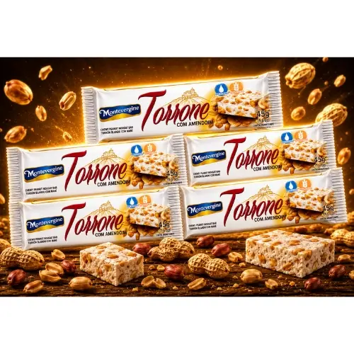 Barra de Torrone Com Amendoim 45g com 05 unidades