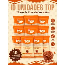 Kit Com 10 Unidades Flocos De Cereais Crocantes 500g