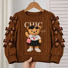 Blusa Manga Longa Infantil com Lacinhos para meninas