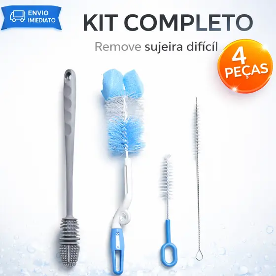 Escovas Para Lavar Louça Garrafa Copo Mamadeira Canudo Multiuso Limpeza Casa Pia