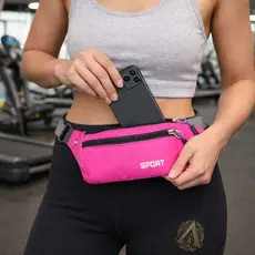 Pochete Cinta Doleira Fitness Impermeável Corrida Academia Alça Ajustável Celular Cintura Unissex
