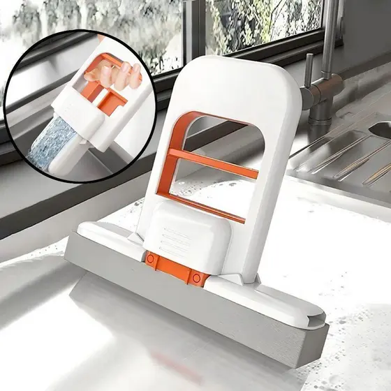 Mini Rodo Mop Esfregão Absorvente Limpeza Pia Cozinha Vidro Mesa Janela Retrátil Portátil