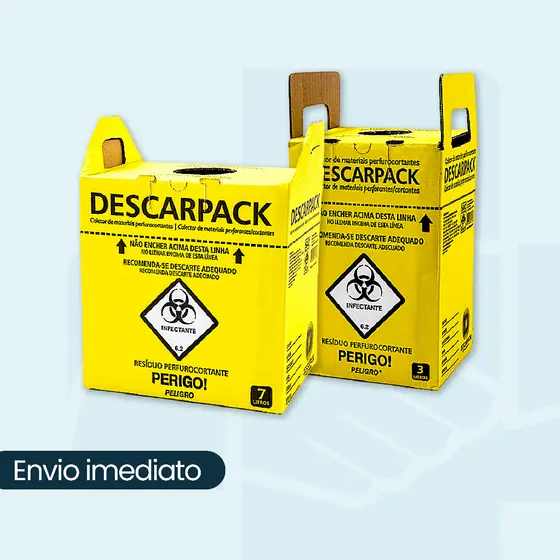 Caixa Coletora Descarpack Para Material Perfurocortante 3L 7L Envio Imediato