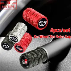 Toyota 4 Pçs Tampa Da Haste Válvula De Ar Do Pneu Carro Poeira Roda Para GR Corolla Cross Hilux SW4 RAV4 Yaris Sedan Hat