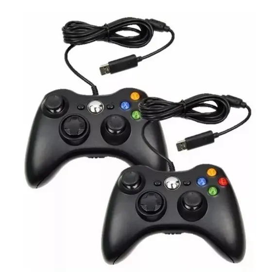Controle De Xbox 360 Com Fio Para Video Game e PC/ Fat E Pc Joystick Jogo