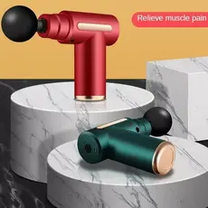 Massageador Muscular Elétrico Profissional Sem Fio Com 6 Velocidades E 4 Cabeças Substituíveis