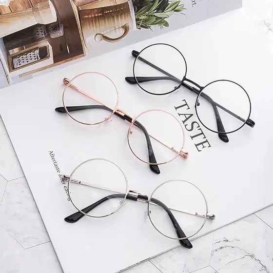 Óculos Redondo Armação Sem Grau Feminino Masculino Blogueira Original