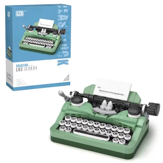 Mini Blocos De Montar Máquina De Escrever Datilografia
