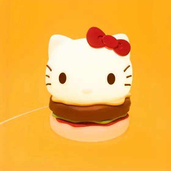 Luminária Hello Kitty Hambúrguer Bivolt