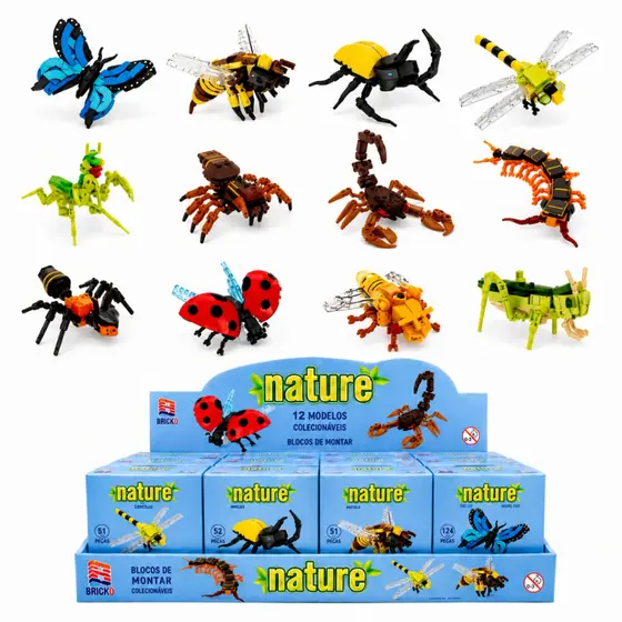 Blocos de Montar Bricko Nature Animais Insetos Natureza
