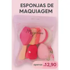 Esponja de maquiagem feminina ideal para pó compacto e corretivo