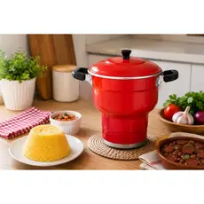 Cuscuzeira ideal para o dia a dia faz legumes no vapor