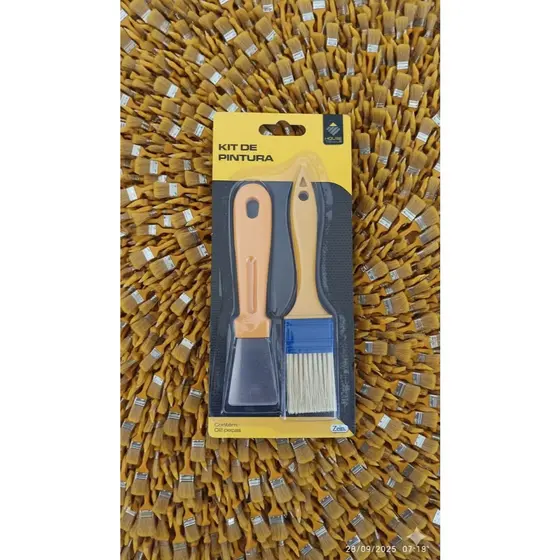 Kit de Pintura 2 Peças – Pincel + Espátula | Reformas e Retoques