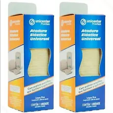 Kit 02 Ataduras Faixas Elásticas De Compressão 15cm X 3m Bege