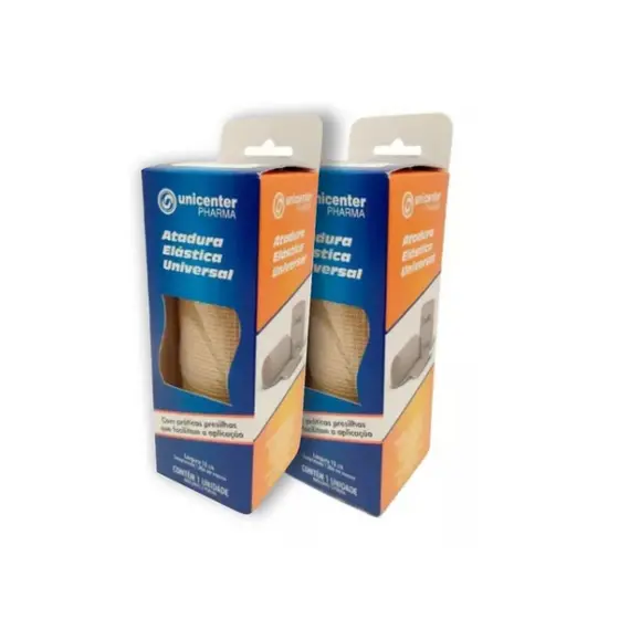 Kit 02 Ataduras Faixas Elásticas de Compressão 10cm X 1m Bege