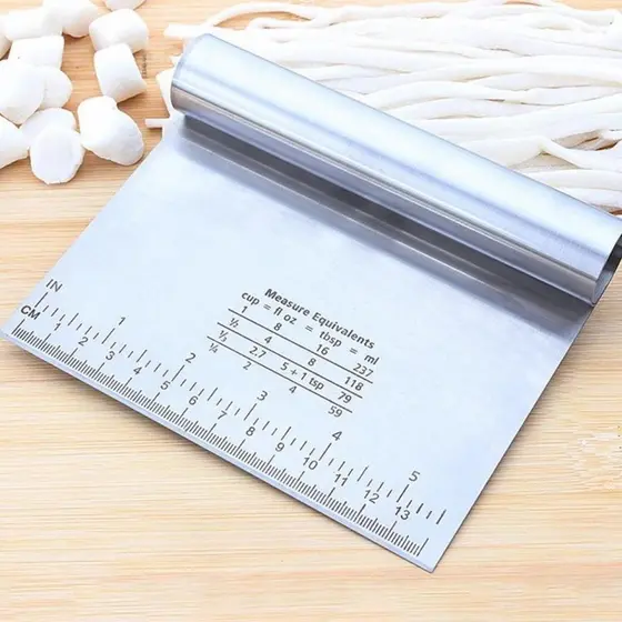Espátula Em Inox Prática Raspador De Massa Com Cabo Tubular 15cm Cozinha
