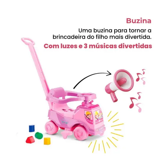 Motoca Vilotrol Toca Musicas Triciclo Infantil Totoka Caminhão Cardoso Menino Menina Empurrador Pedal Proteção Lateral