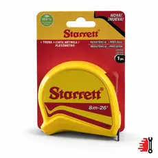 Trena Starrett 8m 25mm Profissional Com Trava Fita De Aço Milímetros Precisão