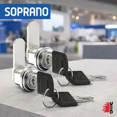 kit 2 Unidades Fechadura Fecho Lingueta Com Chave Para Armário Gaveta Caixa De Correio De Aço 4511 Soprano